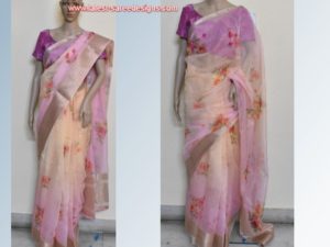 Organdy saree