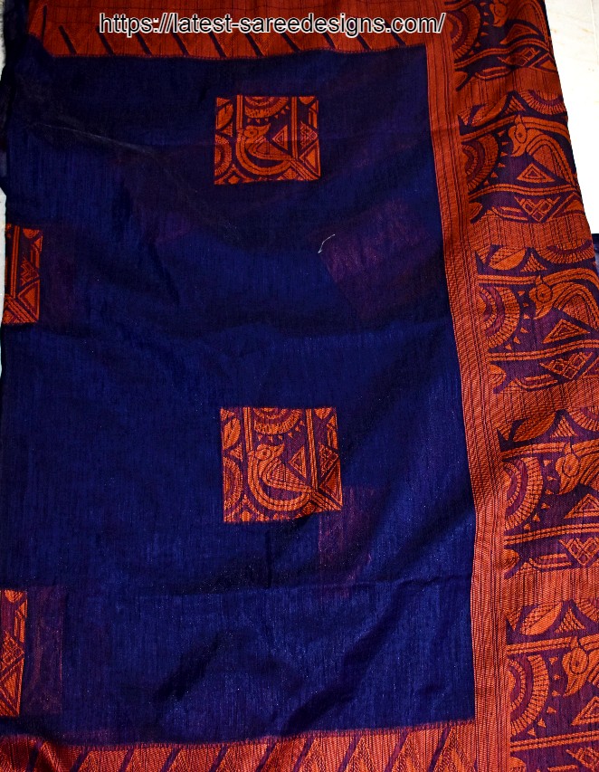 Cotton saree with thread weaving