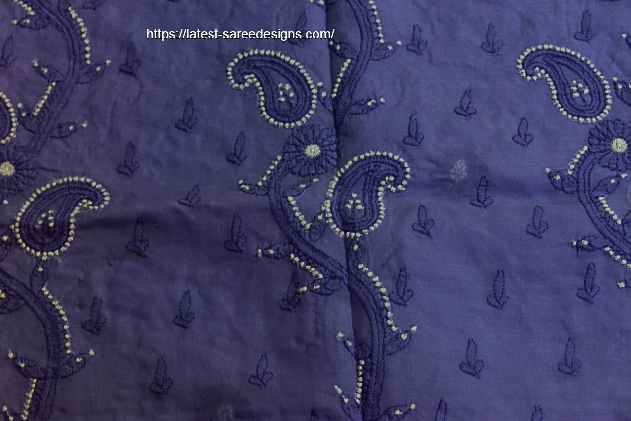 Indian Embroidery saree – Lucknowi work saree