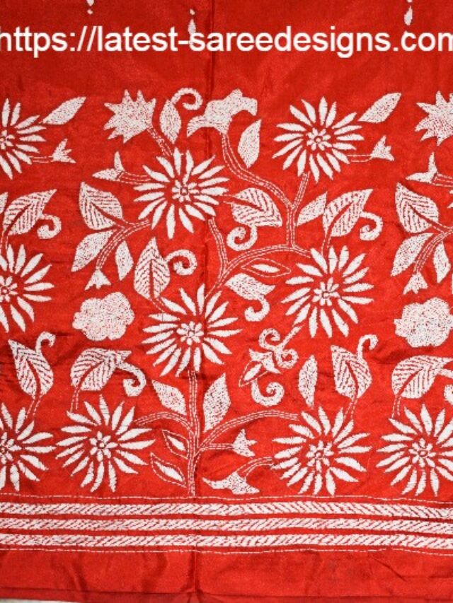 Embroidered sarees- Katha sarees of West Bengal