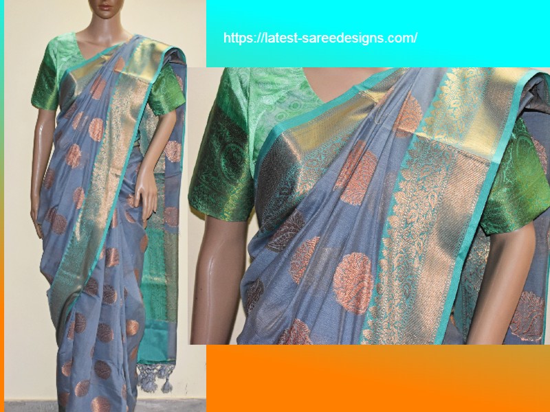 Cotton saree with zari weaving
