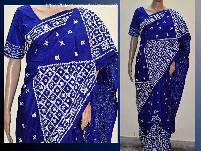 Kutch embroidery saree