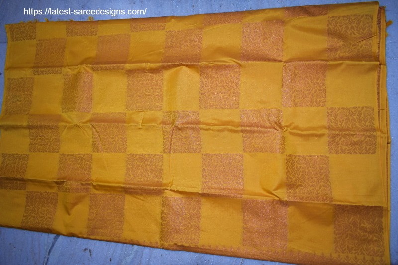 Semi silk saree with geametrical pattern all over