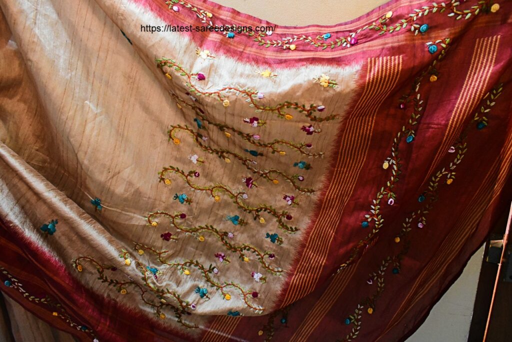 Embroidered saree